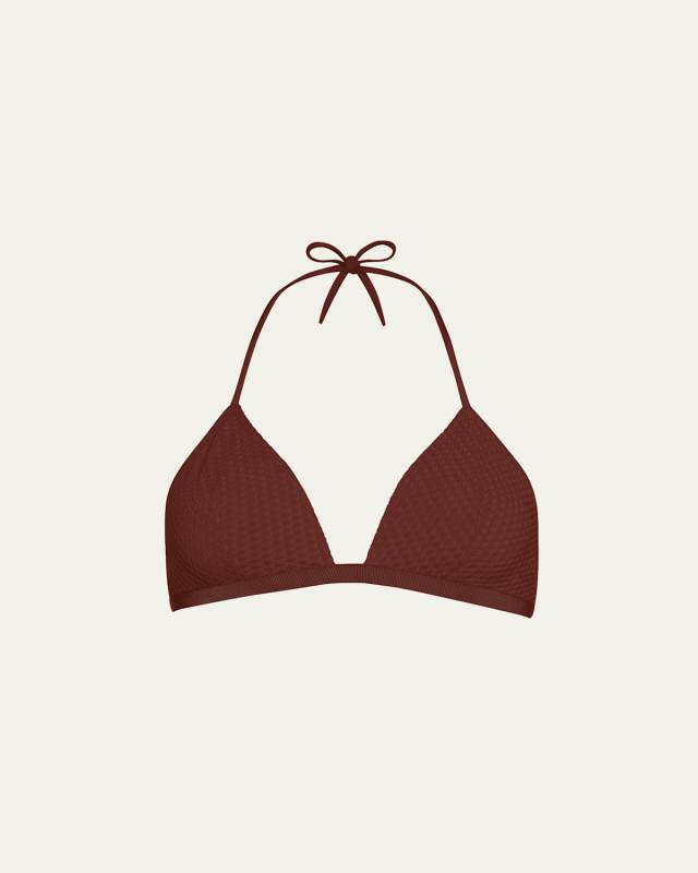 Extra Bust Darts Triangle Bikini Top